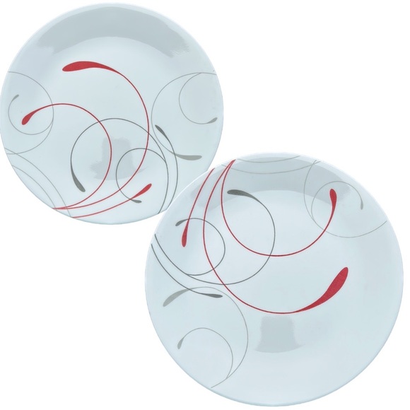 Corelle Dining 2 Corelle Dinner Plates Splendor Coupe Made In Red